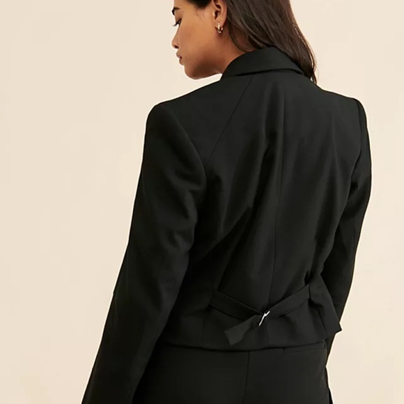 Free People Betty Padded Shoulder Double Breasted Blazer - Picture 3 of 9